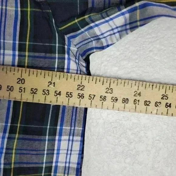 NEW Polo Ralph Lauren Sleepwear Mens Blue/Green Plaid Shirt Pajama Top MEDIUM M - Picture 5 of 6